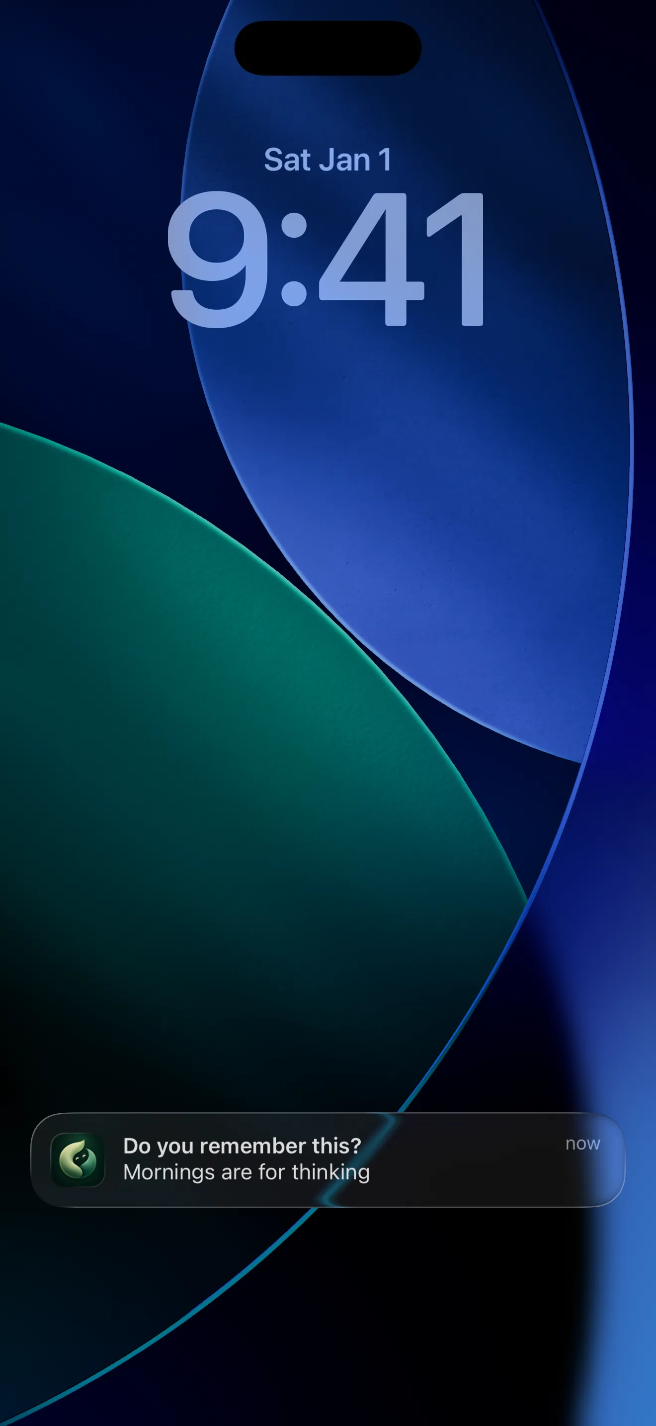 Lock screen with a notification from Remi